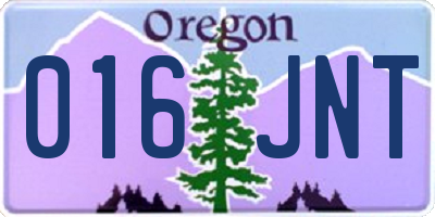 OR license plate 016JNT