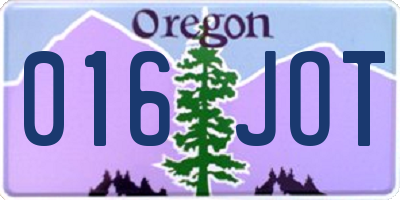 OR license plate 016JOT