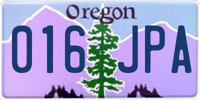 OR license plate 016JPA