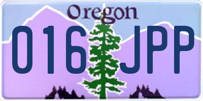 OR license plate 016JPP