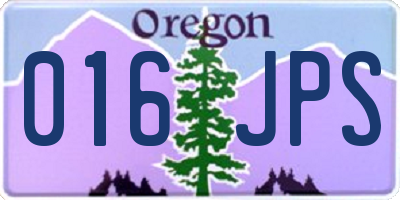 OR license plate 016JPS