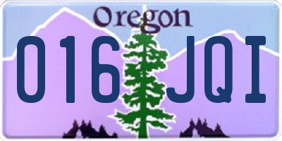 OR license plate 016JQI