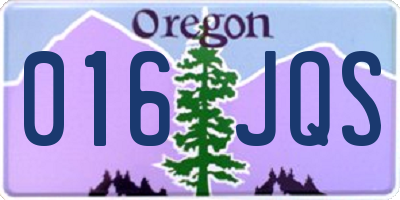 OR license plate 016JQS