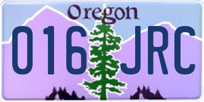 OR license plate 016JRC