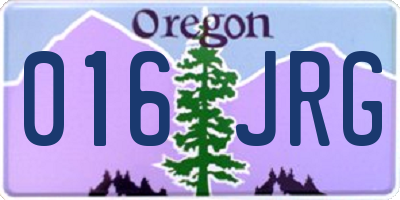 OR license plate 016JRG