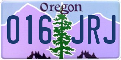 OR license plate 016JRJ
