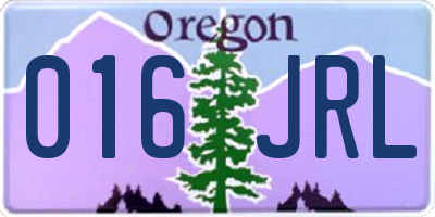 OR license plate 016JRL