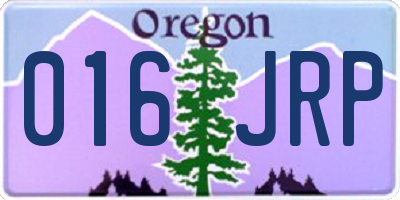 OR license plate 016JRP