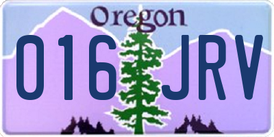 OR license plate 016JRV