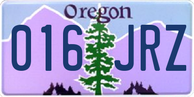 OR license plate 016JRZ