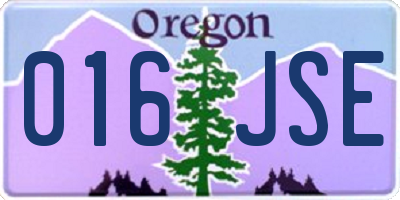 OR license plate 016JSE