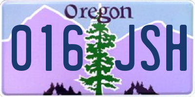 OR license plate 016JSH