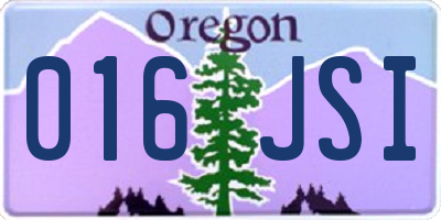 OR license plate 016JSI