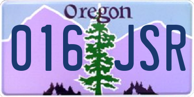 OR license plate 016JSR