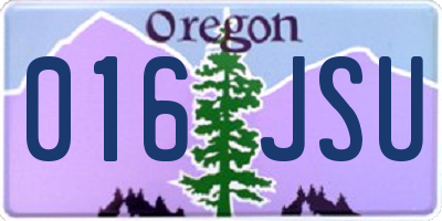 OR license plate 016JSU
