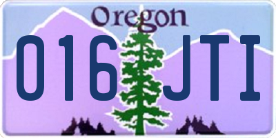OR license plate 016JTI