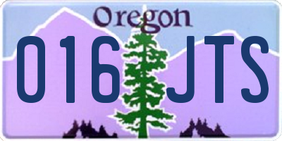 OR license plate 016JTS