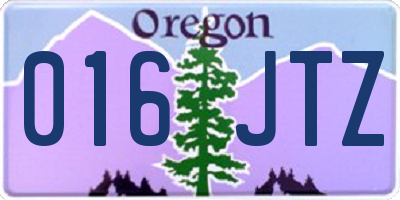 OR license plate 016JTZ
