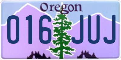 OR license plate 016JUJ