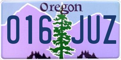 OR license plate 016JUZ