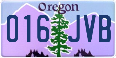 OR license plate 016JVB