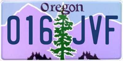 OR license plate 016JVF