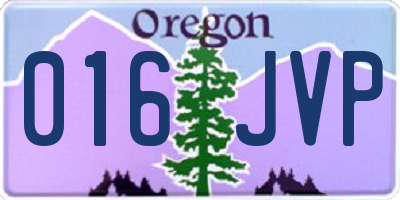 OR license plate 016JVP