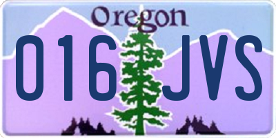 OR license plate 016JVS