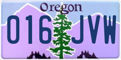 OR license plate 016JVW