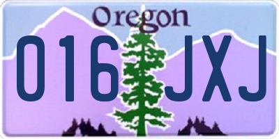 OR license plate 016JXJ
