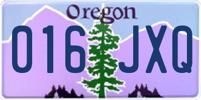 OR license plate 016JXQ