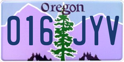 OR license plate 016JYV