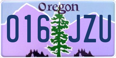 OR license plate 016JZU
