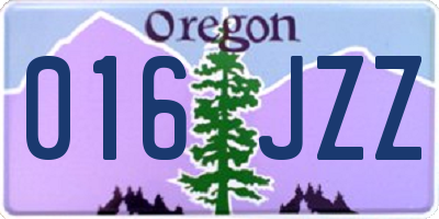 OR license plate 016JZZ