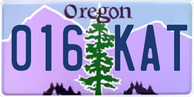OR license plate 016KAT
