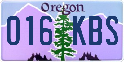 OR license plate 016KBS