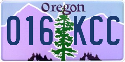 OR license plate 016KCC