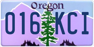 OR license plate 016KCI