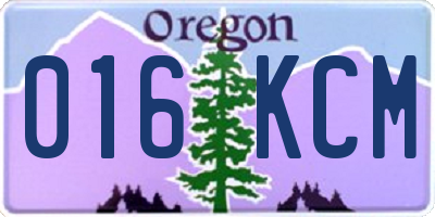 OR license plate 016KCM