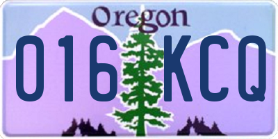 OR license plate 016KCQ