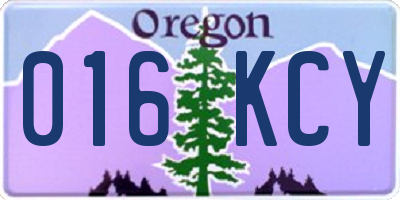 OR license plate 016KCY