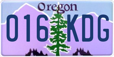 OR license plate 016KDG
