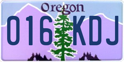 OR license plate 016KDJ