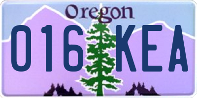 OR license plate 016KEA