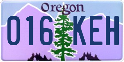 OR license plate 016KEH