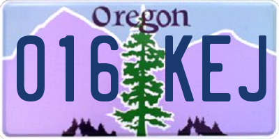 OR license plate 016KEJ