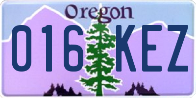 OR license plate 016KEZ