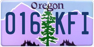 OR license plate 016KFI