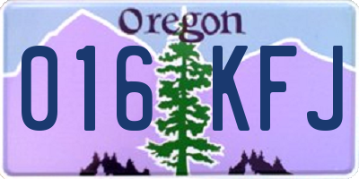 OR license plate 016KFJ