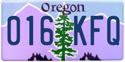 OR license plate 016KFQ
